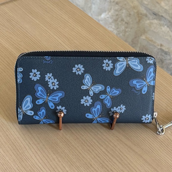 Coach butterfly court medium backpack blue+wallet set NWT authentic - Picture 14 of 16